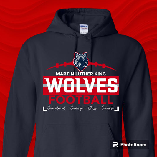 MLK Football 2024 Logo Sweatshirt-NAVY