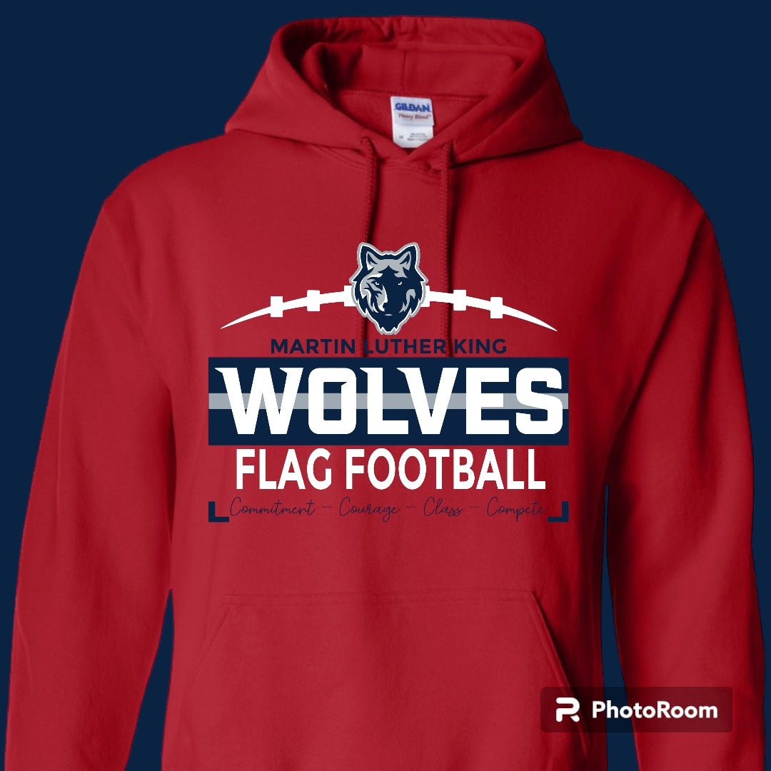 MLK Flag Football 2024 Logo Sweatshirt-RED