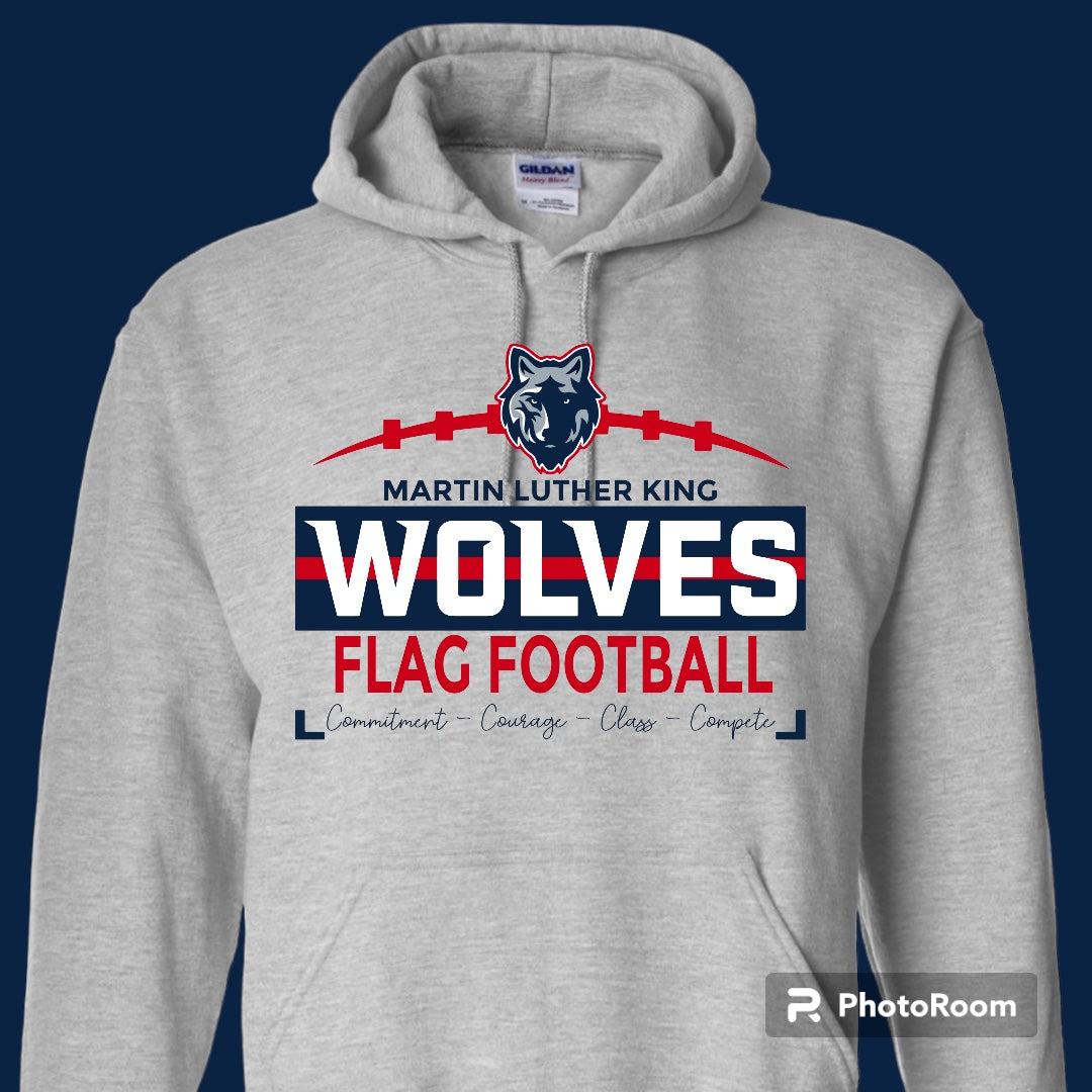 MLK Flag Football 2024 Logo Sweatshirt-GRAY