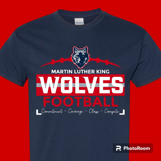 MLK Football 2024 Logo Tshirt-NAVY