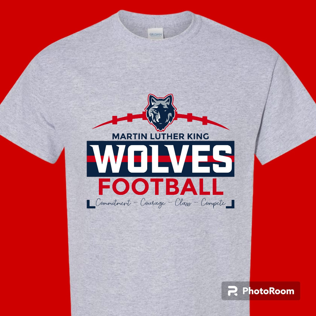 MLK Football 2024 Logo Tshirt-GRAY