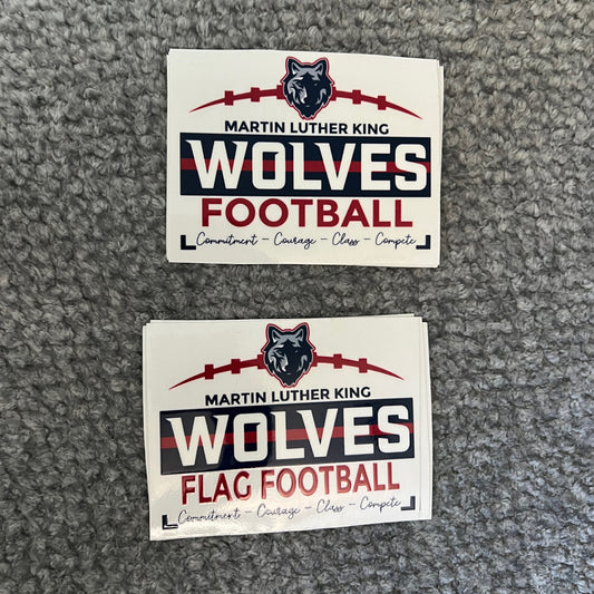 Wolves Football/Flag Football UV Sticker