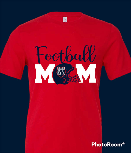 MLK Women's Football Mom Shirt- RED